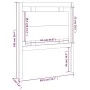 Cabecero de cama madera maciza de pino blanco 80,5x4x100 cm de vidaXL, Cabeceros y pies de cama - Ref: Foro24-817916, Precio:...
