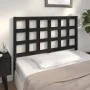 Solid black pine wood bed headboard 125.5x4x100 cm by vidaXL, Headboards and footboards - Ref: Foro24-817884, Price: 30,07 €,...