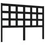 Solid black pine wood bed headboard 125.5x4x100 cm by vidaXL, Headboards and footboards - Ref: Foro24-817884, Price: 30,07 €,...