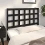 Solid black pine wood bed headboard 125.5x4x100 cm by vidaXL, Headboards and footboards - Ref: Foro24-817884, Price: 30,07 €,...