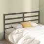 Cabecero de cama madera maciza de pino gris 206x4x100 cm de vidaXL, Cabeceros y pies de cama - Ref: Foro24-817662, Precio: 46...