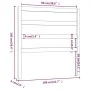 Bettkopfteil aus massivem schwarzem Kiefernholz, 106 x 4 x 100 cm von vidaXL, Kopf- und Fußteile - Ref: Foro24-817629, Preis:...
