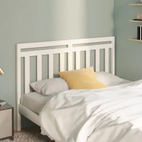 Solid white pine wood bed headboard 156x4x100 cm by vidaXL, Headboards and footboards - Ref: Foro24-817796, Price: 67,46 €, D...