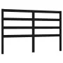 Solid black pine wood bed headboard 146x4x100 cm by vidaXL, Headboards and footboards - Ref: Foro24-817644, Price: 29,42 €, D...