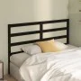 Solid black pine wood bed headboard 146x4x100 cm by vidaXL, Headboards and footboards - Ref: Foro24-817644, Price: 29,42 €, D...