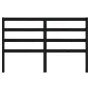 Solid black pine wood bed headboard 146x4x100 cm by vidaXL, Headboards and footboards - Ref: Foro24-817644, Price: 29,42 €, D...