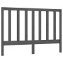 Cabecero de cama madera maciza de pino gris 141x4x100 cm de vidaXL, Cabeceros y pies de cama - Ref: Foro24-817687, Precio: 45...