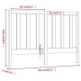 Cabecero de cama madera maciza de pino gris 141x4x100 cm de vidaXL, Cabeceros y pies de cama - Ref: Foro24-817687, Precio: 45...