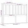 Bettkopfteil aus massivem grauem Kiefernholz, 141 x 4 x 100 cm von vidaXL, Kopf- und Fußteile - Ref: Foro24-817737, Preis: 30...