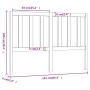 Cabecero de cama madera maciza de pino gris 141x4x100 cm de vidaXL, Cabeceros y pies de cama - Ref: Foro24-817737, Precio: 30...
