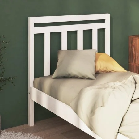 Bettkopfteil aus massivem weißem Kiefernholz, 106 x 4 x 100 cm von vidaXL, Kopf- und Fußteile - Ref: Foro24-817776, Preis: 44...