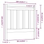 Cabecero de cama madera maciza de pino blanco 106x4x100 cm de vidaXL, Cabeceros y pies de cama - Ref: Foro24-817776, Precio: ...