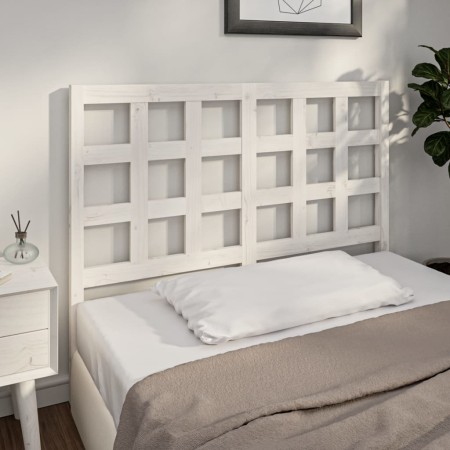 Cabecero de cama madera maciza de pino blanco 125,5x4x100 cm de vidaXL, Cabeceros y pies de cama - Ref: Foro24-817881, Precio...