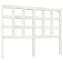 Cabecero de cama madera maciza de pino blanco 125,5x4x100 cm de vidaXL, Cabeceros y pies de cama - Ref: Foro24-817881, Precio...