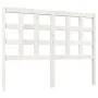 Cabecero de cama madera maciza de pino blanco 125,5x4x100 cm de vidaXL, Cabeceros y pies de cama - Ref: Foro24-817881, Precio...