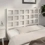 Cabecero de cama madera maciza de pino blanco 125,5x4x100 cm de vidaXL, Cabeceros y pies de cama - Ref: Foro24-817881, Precio...