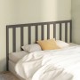 Cabecero de cama madera maciza de pino gris 206x4x100 cm de vidaXL, Cabeceros y pies de cama - Ref: Foro24-817712, Precio: 36...