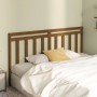Cabecero de cama madera maciza de pino marrón miel 206x4x100 cm de vidaXL, Cabeceros y pies de cama - Ref: Foro24-817813, Pre...