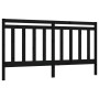 Cabecero de cama madera maciza de pino negro 186x4x100 cm de vidaXL, Cabeceros y pies de cama - Ref: Foro24-817809, Precio: 5...