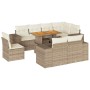Set de sofás de jardín con cojines 9 pzas ratán sintético beige en Conjuntos de jardín | Comprar online en Foru.es