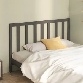 Solid gray pine wood bed headboard 156x4x100 cm by vidaXL, Headboards and footboards - Ref: Foro24-817747, Price: 48,30 €, Di...