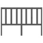 Cabecero de cama madera maciza de pino gris 156x4x100 cm de vidaXL, Cabeceros y pies de cama - Ref: Foro24-817747, Precio: 49...