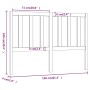 Cabecero de cama madera maciza de pino gris 156x4x100 cm de vidaXL, Cabeceros y pies de cama - Ref: Foro24-817747, Precio: 49...