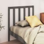 Cabecero de cama madera maciza de pino gris 106x4x100 cm de vidaXL, Cabeceros y pies de cama - Ref: Foro24-817727, Precio: 21...