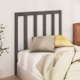 Cabecero de cama madera maciza de pino gris 106x4x100 cm de vidaXL, Cabeceros y pies de cama - Ref: Foro24-817727, Precio: 21...