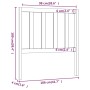 Cabecero de cama madera maciza de pino gris 106x4x100 cm de vidaXL, Cabeceros y pies de cama - Ref: Foro24-817727, Precio: 21...
