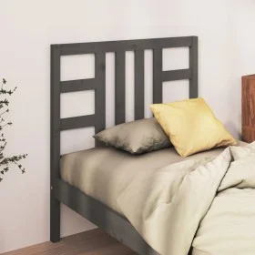 Solid gray pine wood bed headboard 96x4x100 cm by vidaXL, Headboards and footboards - Ref: Foro24-817822, Price: 32,11 €, Dis...