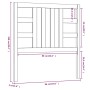 Cabecero de cama madera maciza de pino gris 96x4x100 cm de vidaXL, Cabeceros y pies de cama - Ref: Foro24-817822, Precio: 32,...