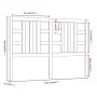 Bettkopfteil aus massivem schwarzem Kiefernholz, 126 x 4 x 100 cm von vidaXL, Kopf- und Fußteile - Ref: Foro24-817834, Preis:...