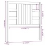 Cabecero de cama madera maciza de pino marrón miel 81x4x100 cm de vidaXL, Cabeceros y pies de cama - Ref: Foro24-817818, Prec...