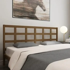 Honey brown solid pine wood bed headboard 205x4x100 cm by vidaXL, Headboards and footboards - Ref: Foro24-817913, Price: 36,9...
