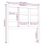 Cabecero de cama madera maciza de pino gris 105,5x4x100 cm de vidaXL, Cabeceros y pies de cama - Ref: Foro24-817877, Precio: ...