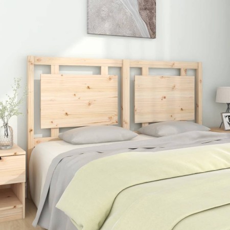Cabecero de cama madera maciza de pino 155,5x4x100 cm de vidaXL, Cabeceros y pies de cama - Ref: Foro24-817945, Precio: 58,37...