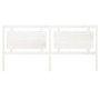 Cabecero de cama madera maciza de pino blanco 205,5x4x100 cm de vidaXL, Cabeceros y pies de cama - Ref: Foro24-817961, Precio...