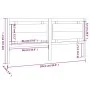 Cabecero de cama madera maciza de pino blanco 205,5x4x100 cm de vidaXL, Cabeceros y pies de cama - Ref: Foro24-817961, Precio...