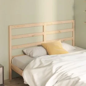 Solid pine wood bed headboard 126x4x100 cm by vidaXL, Headboards and footboards - Ref: Foro24-817630, Price: 28,52 €, Discoun...