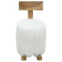 Taburete de madera maciza de teca blanco en Taburetes y sillas plegables | Comprar online en Foru.es