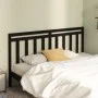 Solid black pine wood bed headboard 206x4x100 cm by vidaXL, Headboards and footboards - Ref: Foro24-817814, Price: 35,54 €, D...