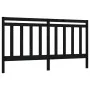 Solid black pine wood bed headboard 206x4x100 cm by vidaXL, Headboards and footboards - Ref: Foro24-817814, Price: 35,54 €, D...