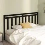 Solid black pine wood bed headboard 206x4x100 cm by vidaXL, Headboards and footboards - Ref: Foro24-817814, Price: 35,54 €, D...