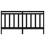 Solid black pine wood bed headboard 206x4x100 cm by vidaXL, Headboards and footboards - Ref: Foro24-817814, Price: 35,54 €, D...