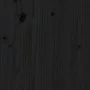 Solid black pine wood bed headboard 206x4x100 cm by vidaXL, Headboards and footboards - Ref: Foro24-817814, Price: 35,54 €, D...