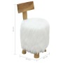 Taburete de madera maciza de teca blanco en Taburetes y sillas plegables | Comprar online en Foru.es