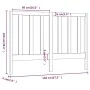 Bettkopfteil aus massivem Kiefernholz in Honigbraun, 146 x 4 x 100 cm von vidaXL, Kopf- und Fußteile - Ref: Foro24-817693, Pr...