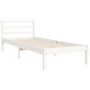Estructura de cama con cabecero madera maciza blanco 90x200 cm de vidaXL, Camas y somieres - Ref: Foro24-3194102, Precio: 105...