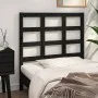 Solid black pine wood bed headboard 95.5x4x100 cm by vidaXL, Headboards and footboards - Ref: Foro24-817874, Price: 21,86 €, ...